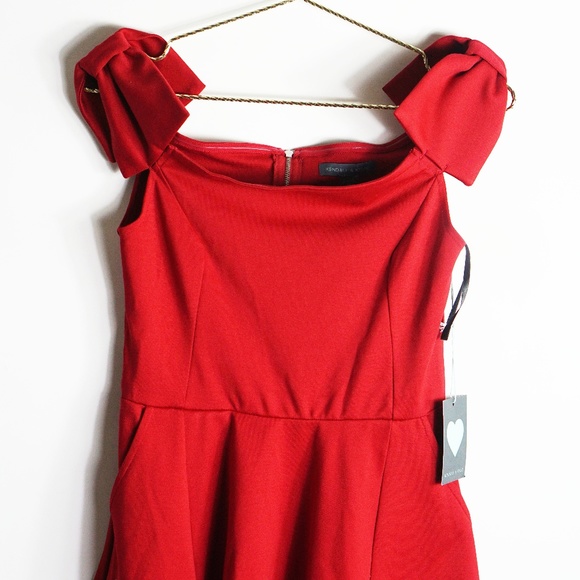 Kendall & Kylie  Skater Dress In Red M - Picture 3 of 6